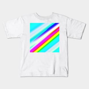 colorful abstract rainbow texture art Kids T-Shirt